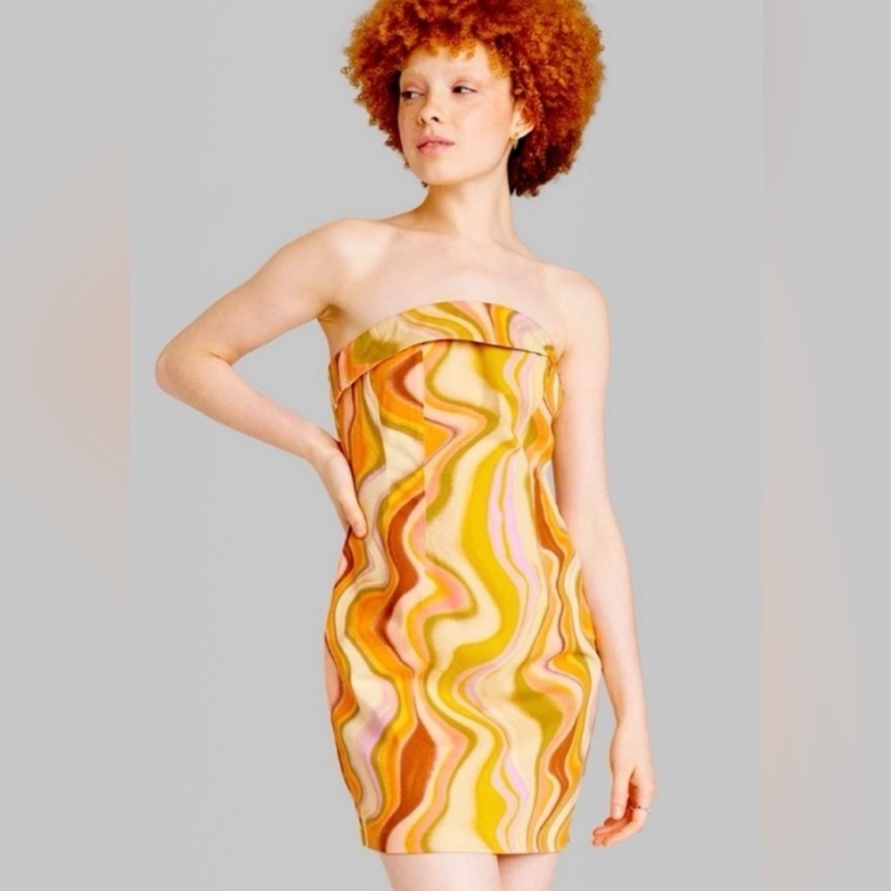 Wild Fable Multi Wave Print Dress